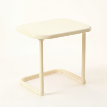 Slate Canyon Compact Balcony Table - Ivory (synthetic illustration; no displayed measurements)