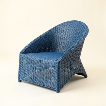 Wren Crossing Outdoor Lounge Chair - Blue (synthetic illustration; no displayed measurements)