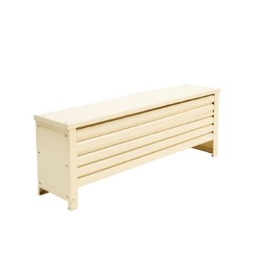 Sage Canyon Narrow Outdoor Storage Bench - Ivory