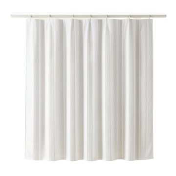 Flint Arc Shower Curtain Hanging Flat From A Plain Rod