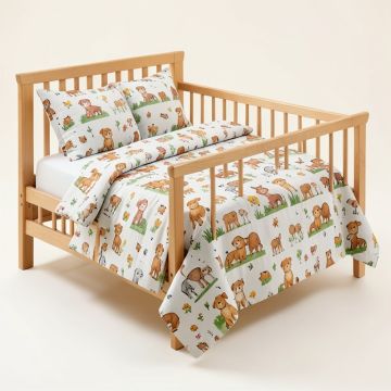 Simpkins Barnyard Farm Baby 9 Piece Crib Bedding Set (synthetic illustration; no displayed measurements)
