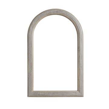 Cove Crest Framed Wall Mirror - Gray