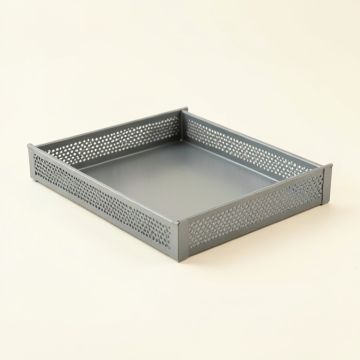 Alder Edge Empty Under-Desk Cable Tray - Gray (synthetic illustration; no displayed measurements)