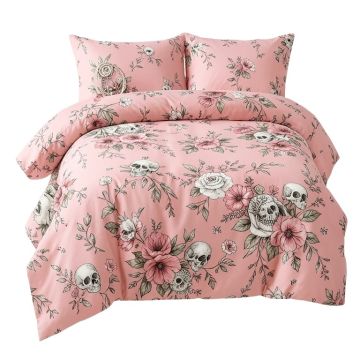 Bohemian Dreamcatcher And Skull Floral Comforter Set