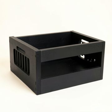 Brook Dell Empty Furniture-Style Pet Crate - Black (synthetic illustration; no displayed measurements)