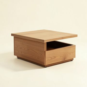 Leia Coffee Table With Storage (synthetic illustration; no displayed measurements)