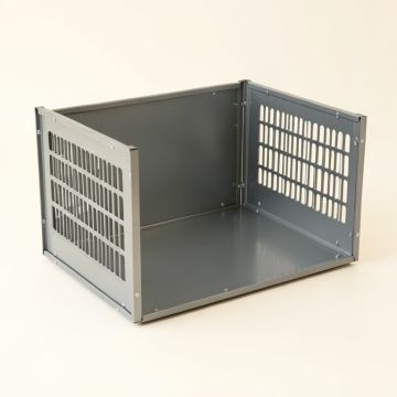 Elm Crest Empty Furniture-Style Pet Crate - Gray (synthetic illustration; no displayed measurements)
