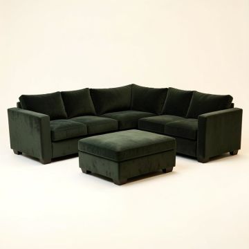 Dawnelle 120 '' Wide Symmetrical Modular Sectional With Ottoman (synthetic illustration; no displayed measurements)