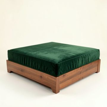 Leilla 85 '' Velvet Square Arm Sleeper (synthetic illustration; no displayed measurements)