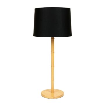 Willow Dale Floor Lamp With A Plain Fabric Shade - Black