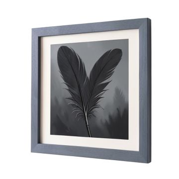 Charcoal Feathers Iii By Beverly Fuller - Picture Frame Painting Print On Paper