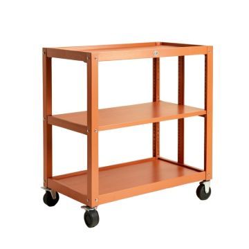Flint Canyon Empty Rolling Workshop Cart - Terracotta