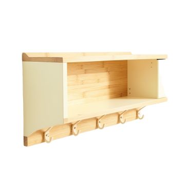 Brook Dell Wall-Mounted Entryway Organizer Shelf - Ivory