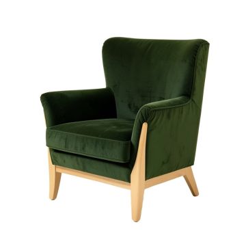 24 '' Wide Velvet Wingback Chair