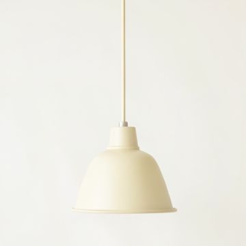 Juniper Bridge Pendant Light Suspended From One Plain Cable - Cream (synthetic illustration; no displayed measurements)