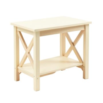 Glen Edge Side Table - Cream (synthetic illustration; no displayed measurements)