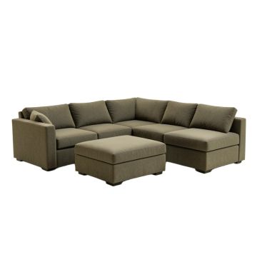 Amira 105.9 '' Wide Reversible Modular Corner Sectional With Ottoman