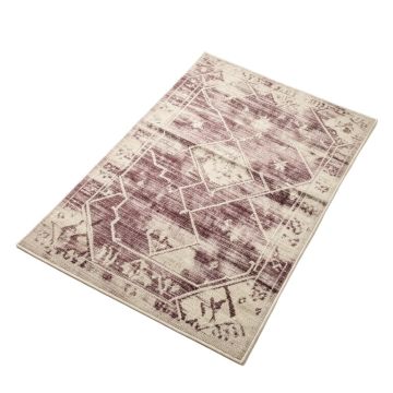 Armagh Geometric Beige/Smoky Plum Area Rug