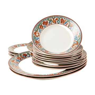 Mahershala 32-Piece Bohemian Porcelain Dinnerware Set ( Service For 8 )