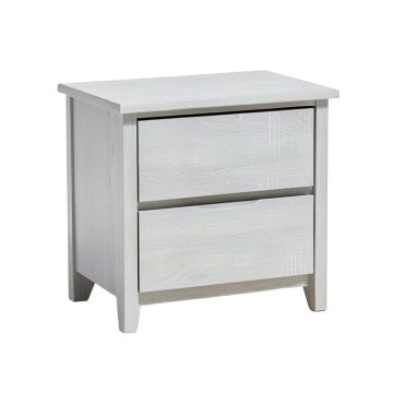 Fred 2 - Drawer Solid Wood Nightstand In Light Gray