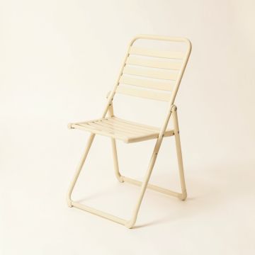 Rowan Canyon Folding Outdoor Chair - Ivory (synthetic illustration; no displayed measurements)