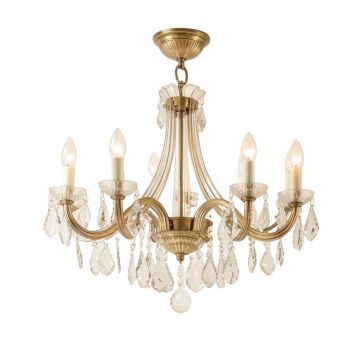 Zak 5 - Light Shaded Classic / Traditional Chandelier