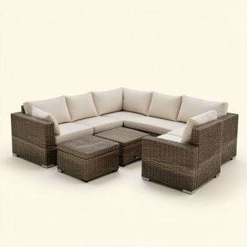 Cassville Patio Furniture 12 Piece Sectional Seating Group With Cushions (synthetic illustration; no displayed measurements)
