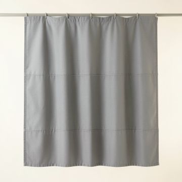 Cliff Crest Shower Curtain Hanging Flat From A Plain Rod - Gray (synthetic illustration; no displayed measurements)