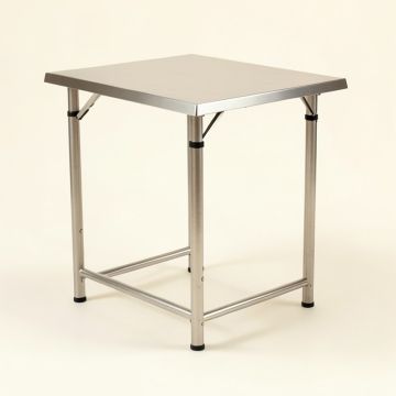 Mcginnis Folding Stainless Steel Bar Table (synthetic illustration; no displayed measurements)