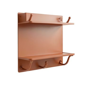 Cove Dell Wall-Mounted Entryway Organizer Shelf - Terracotta
