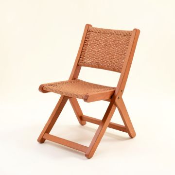 Willow Bluff Folding Outdoor Chair - Terracotta (synthetic illustration; no displayed measurements)