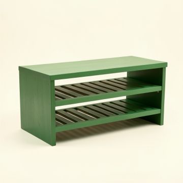 Pine Bluff Shoe Storage Bench - Green (synthetic illustration; no displayed measurements)
