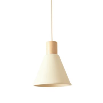 Dawn Dale Pendant Light Suspended From One Plain Cable - Cream