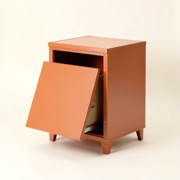 Fern Arc Freestanding Pull-Out Hamper Cabinet (synthetic illustration; no displayed measurements)