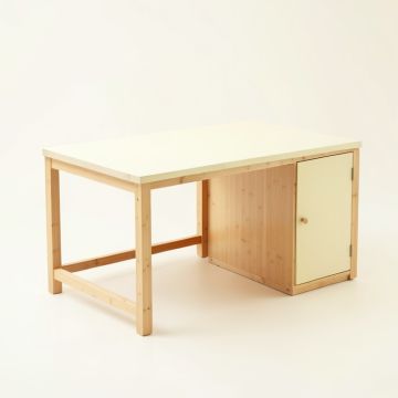 River Arc Empty Workshop Workbench - Cream (synthetic illustration; no displayed measurements)