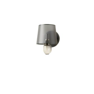Cove Crest Wall Sconce Mounted On A Plain Wall - Gray