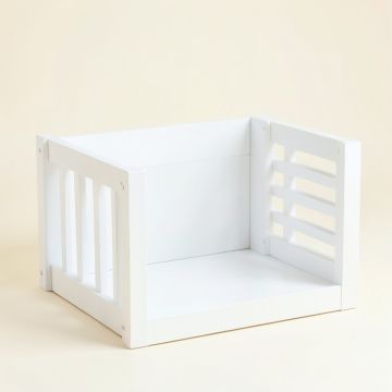 Elm Crossing Empty Furniture-Style Pet Crate - White (synthetic illustration; no displayed measurements)