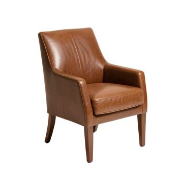 Windsor Genuine Leather Upholstered Dining Chair