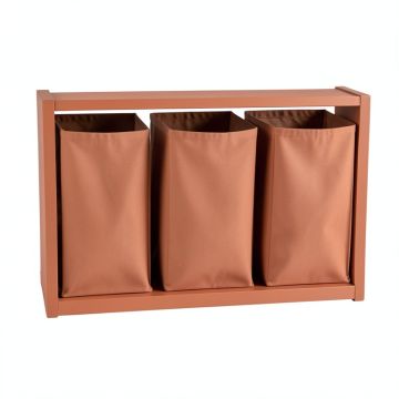 Moss Arc Laundry Sorting Station With Plain Removable Bags (synthetic illustration; no displayed measurements)