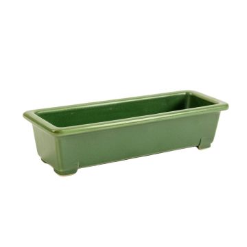 Alder Brook Empty Railing Planter With Integral Brackets - Green