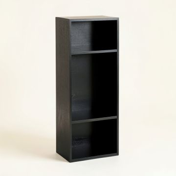 Shore Bend Narrow Cubby Tower - Black (synthetic illustration; no displayed measurements)