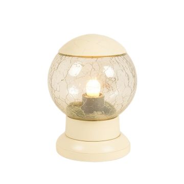 Fairy Solar Powered Led Outdoor Garden Light With Crackled Glass Globe