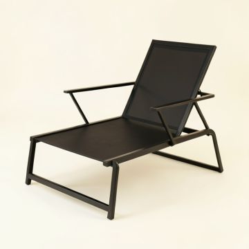 Vale Brook Outdoor Lounge Chair - Black (synthetic illustration; no displayed measurements)