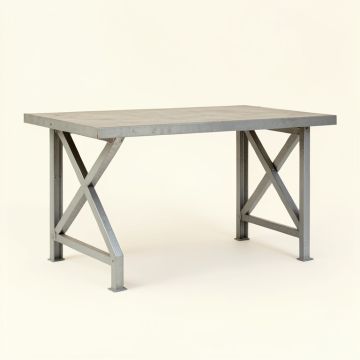 Aspen Dell Empty Workshop Workbench - Gray (synthetic illustration; no displayed measurements)