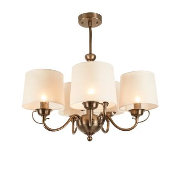 Burton 5 - Light Shaded Drum Chandelier