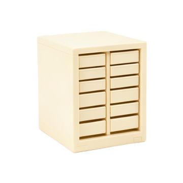 River Brook Small-Parts Storage Drawer Cabinet - Cream