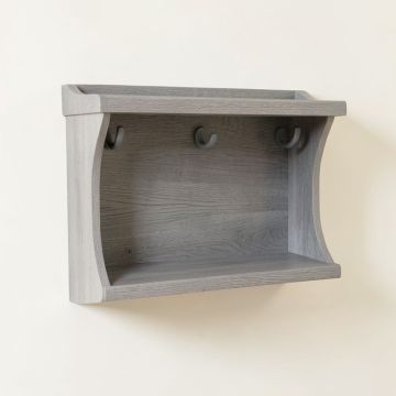 Rowan Arc Wall-Mounted Entryway Organizer Shelf - Gray (synthetic illustration; no displayed measurements)