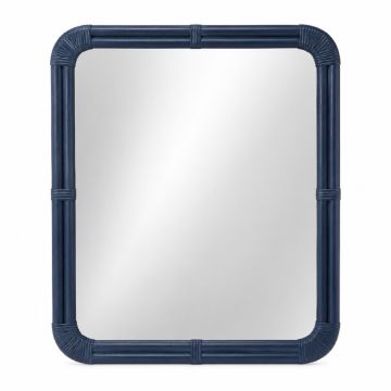 Heath Branch Framed Wall Mirror - Navy