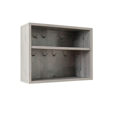 Ash Brook Wall-Mounted Entryway Organizer Shelf - Gray