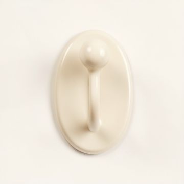Ridge Crest Wall-Mounted Robe Hook - Ivory (synthetic illustration; no displayed measurements)